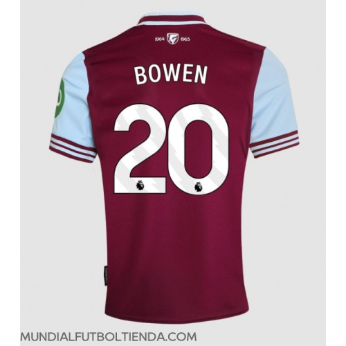 Camiseta West Ham United Jarrod Bowen #20 Primera Equipación Replica 2024-25 mangas cortas